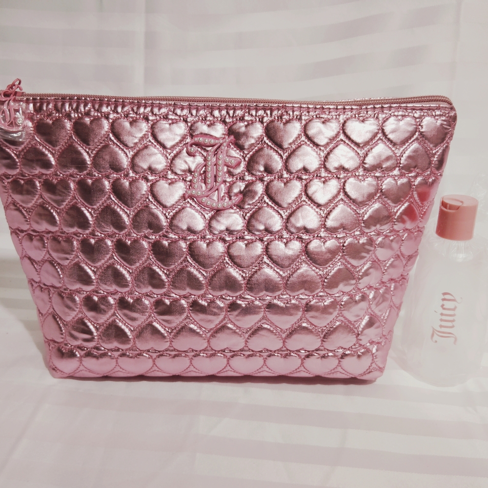 Juicy Couture Pink Heart Cosmetic Bag